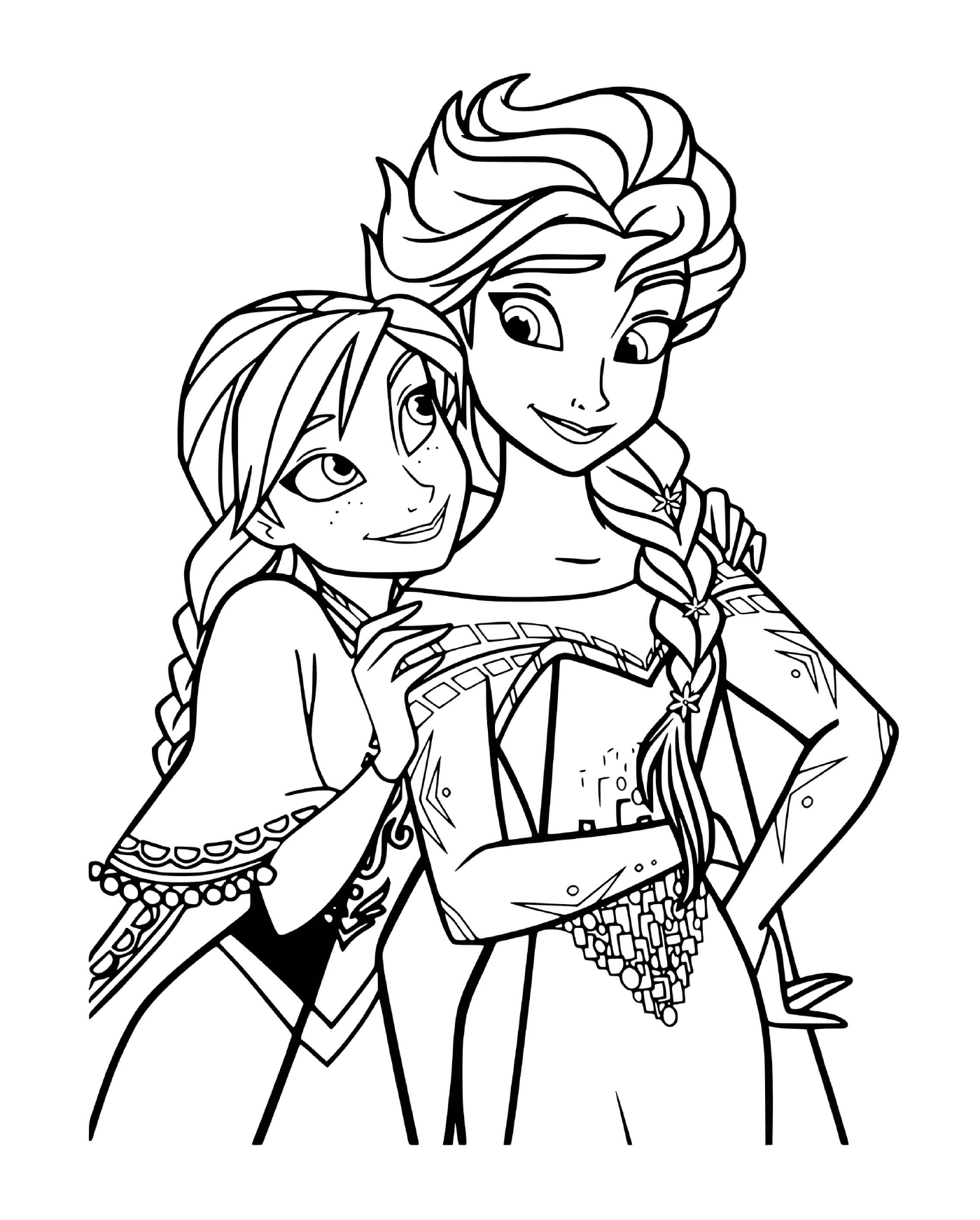   Elsa et Anna, meilleures amies 
