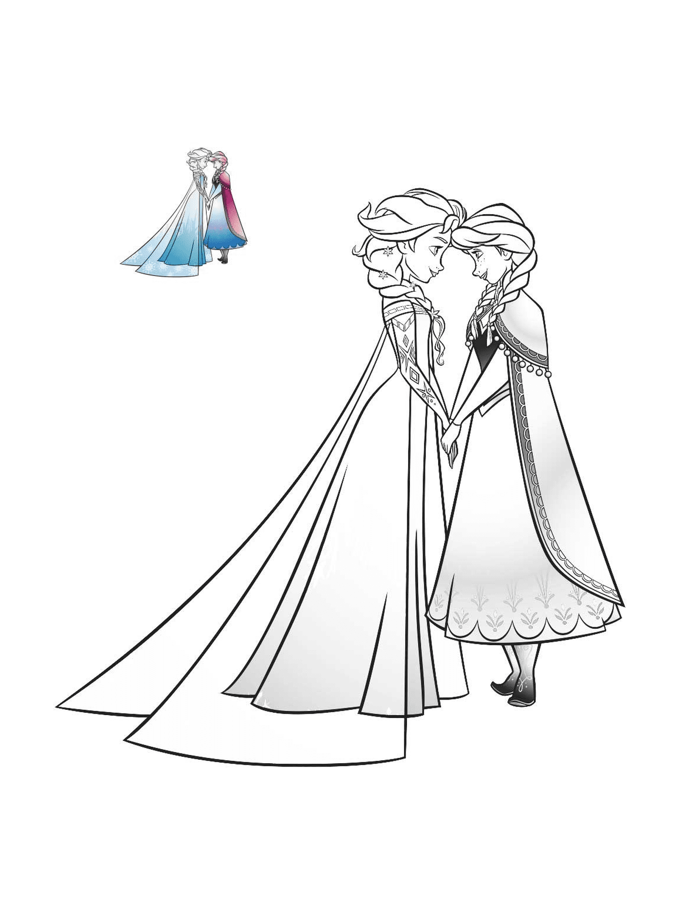   Elsa et Anna, les meilleures amies 