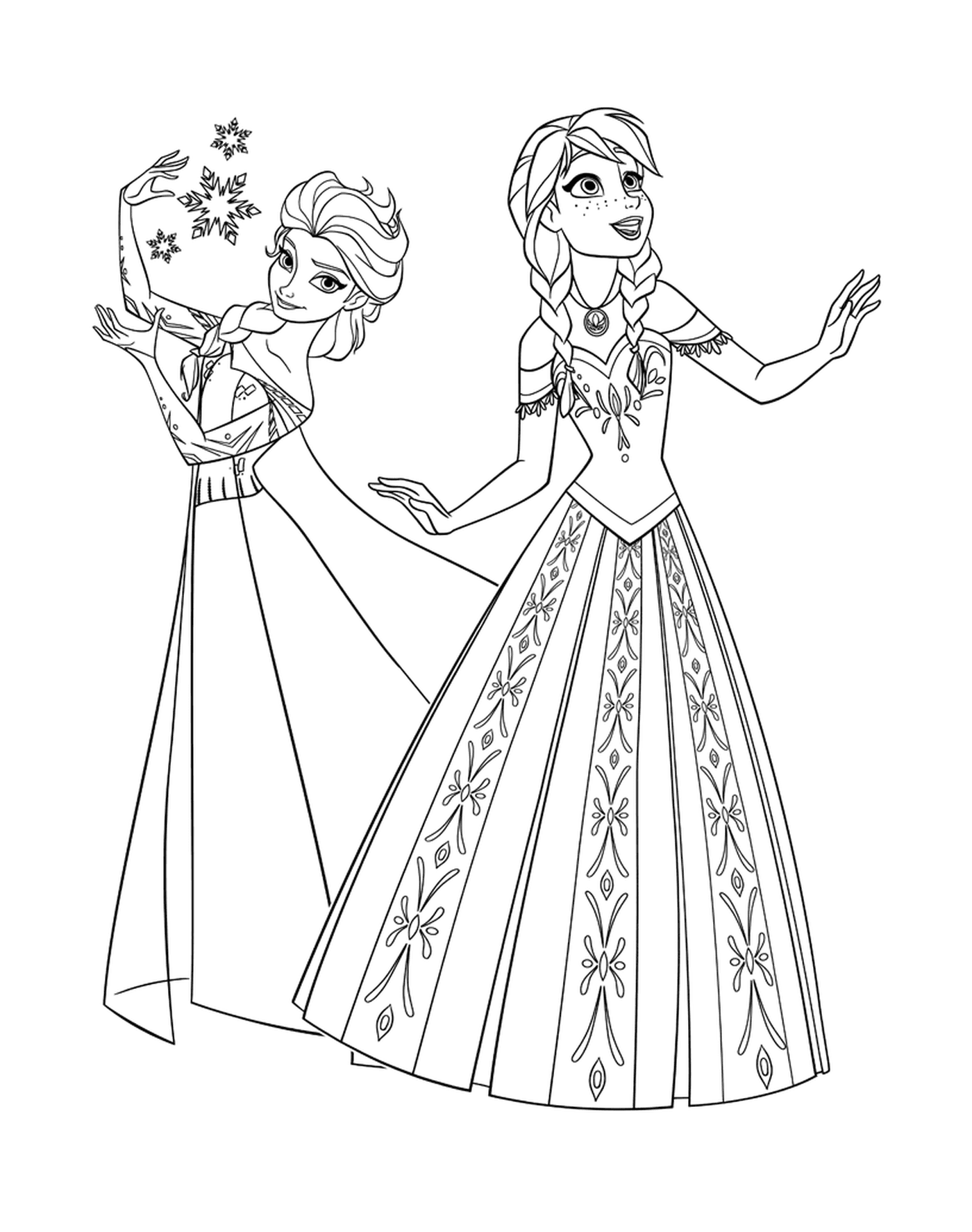   Anna et Elsa, princesses de La Reine des Neiges 