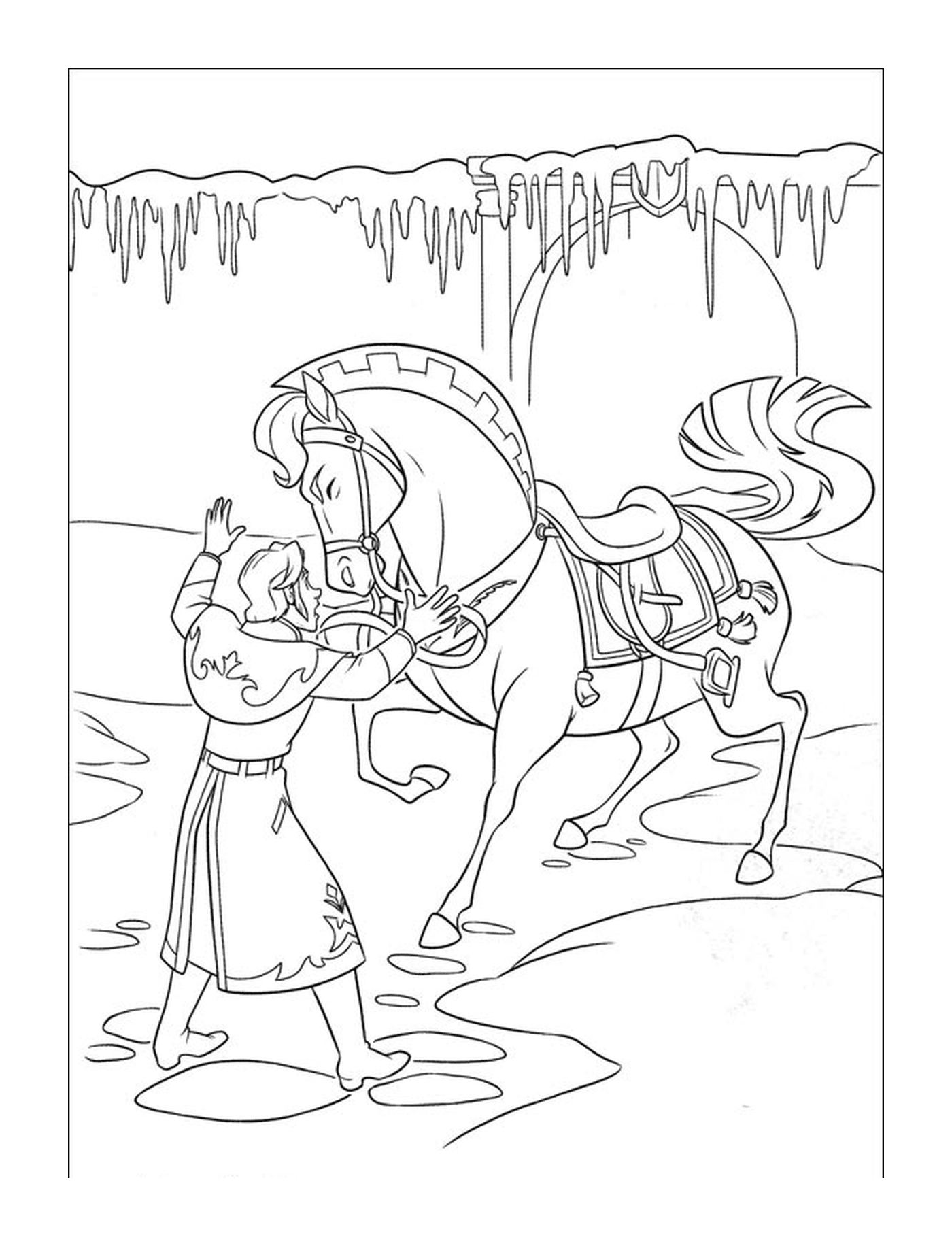   Prince Hans avec son cheval 