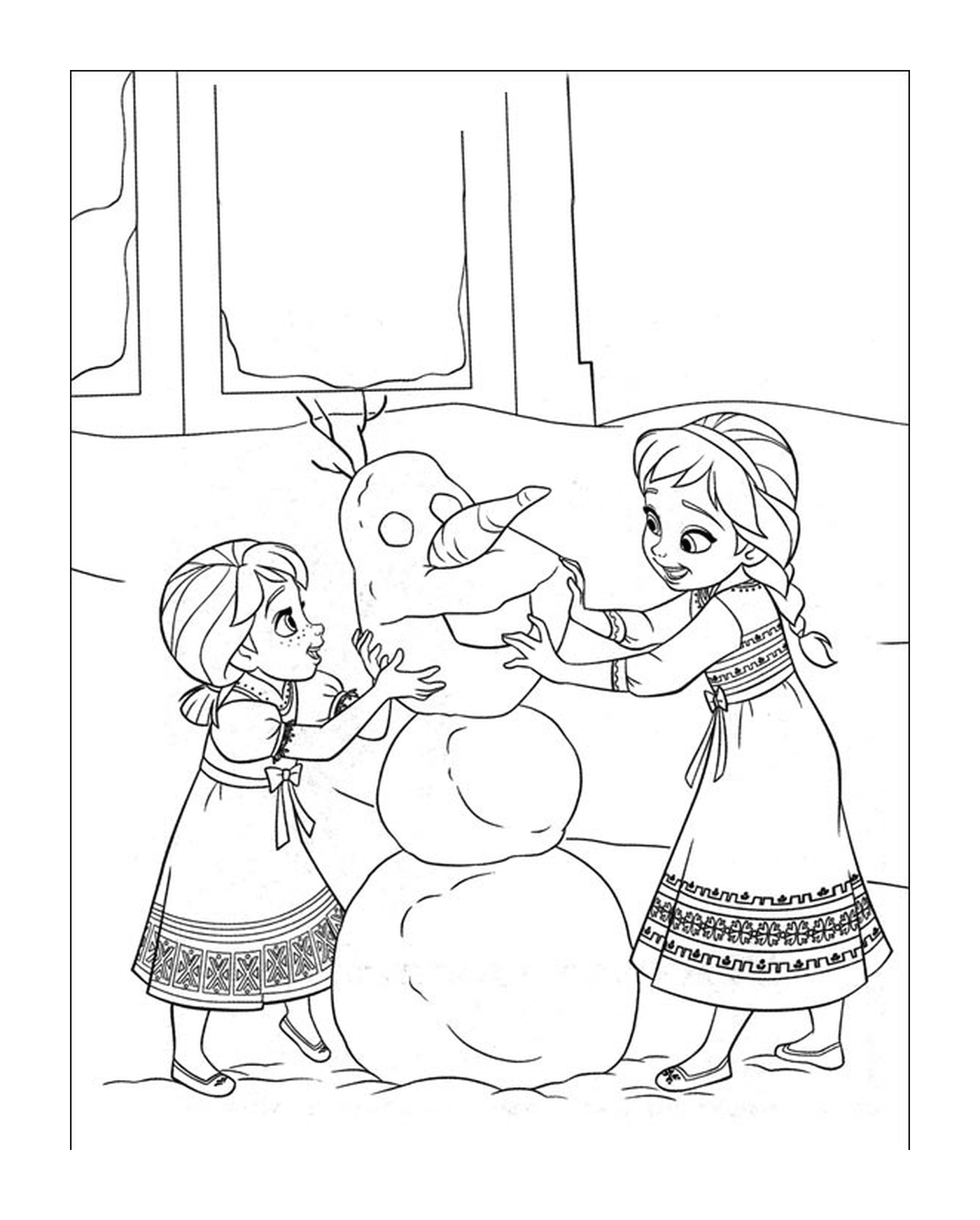   Les bonhommes de neige d'Elsa et Anna 