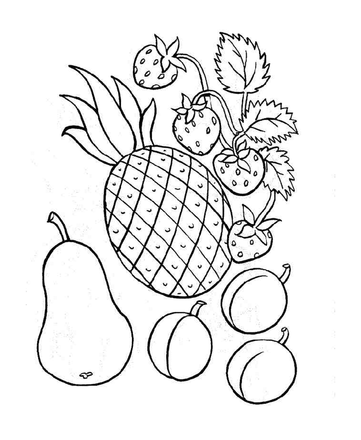   ananas et autres fruits 