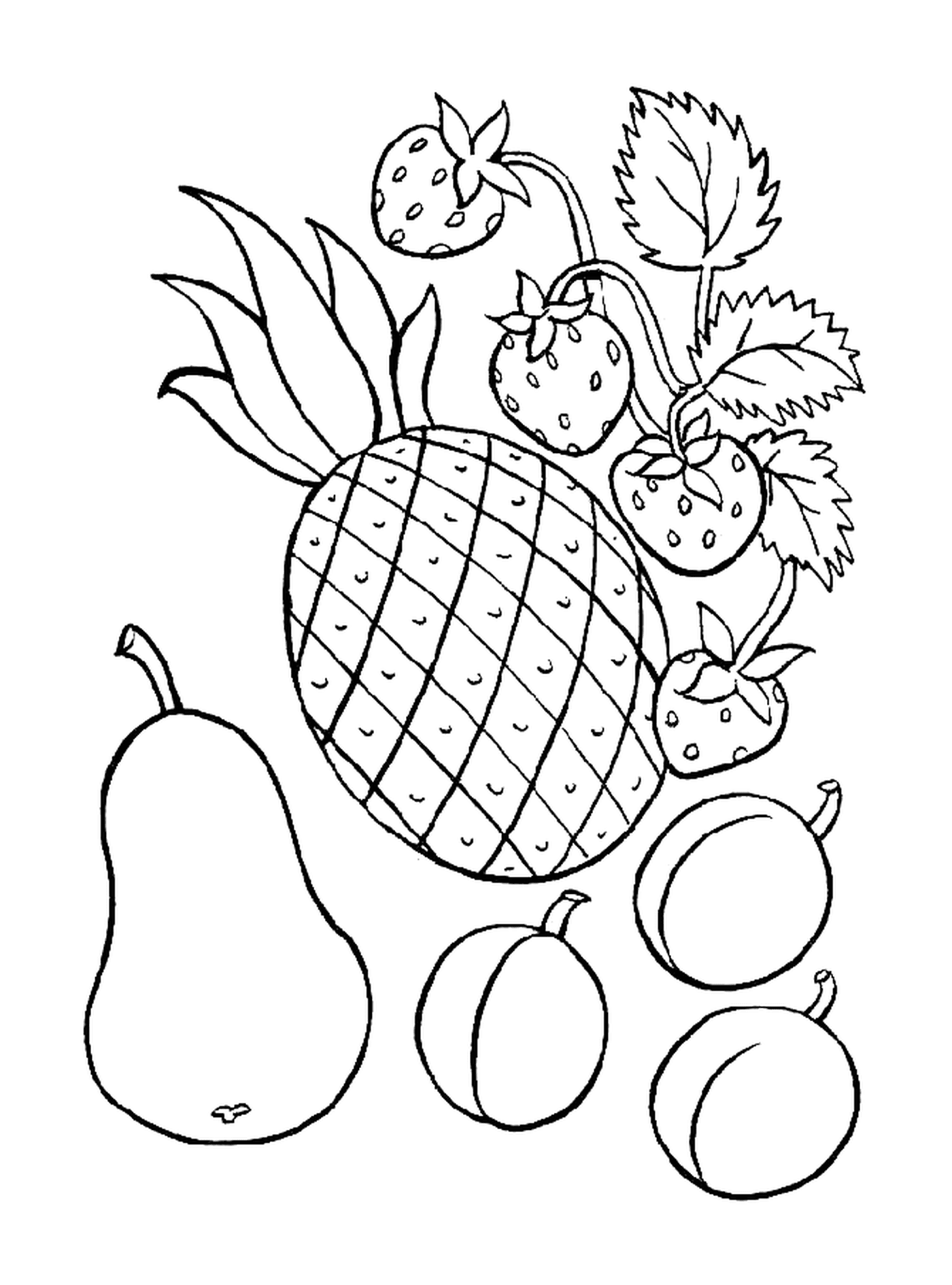   ananas et autres fruits 