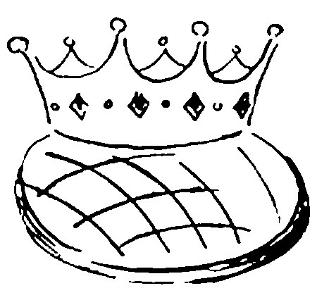   Galette des rois avec couronne 