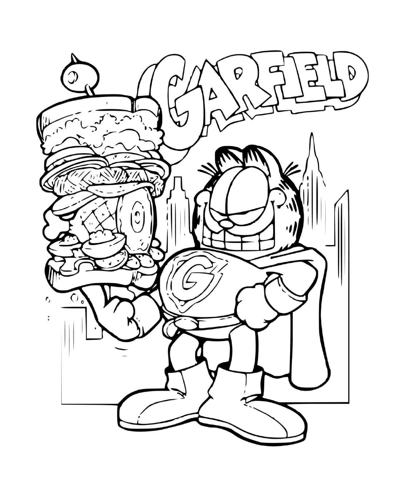   Garfield, le super héros du hamburger 