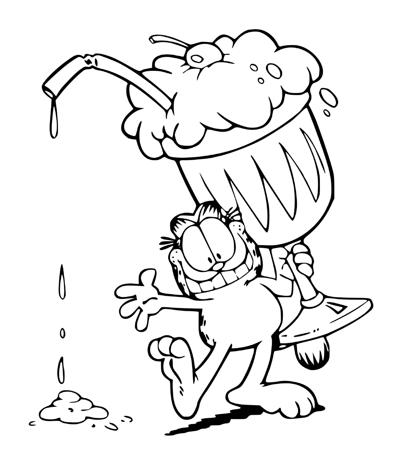   Garfield savoure une glace géante 