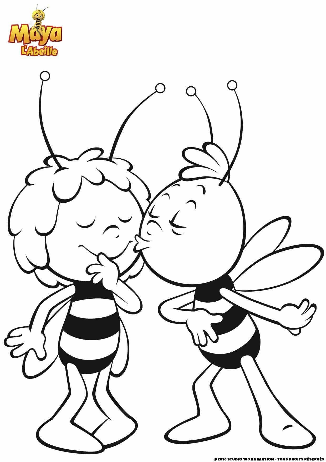   Le bisou de Willy, deux abeilles en vol 