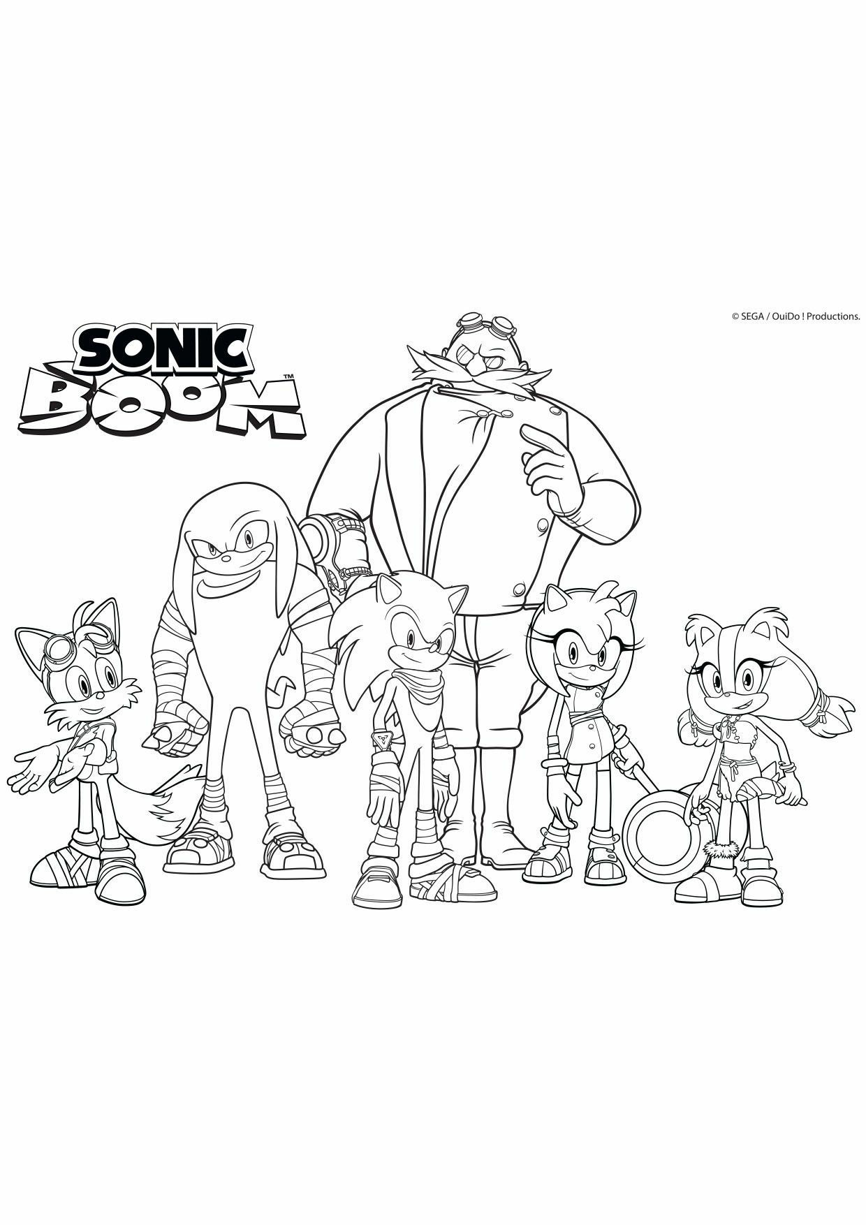   Les personnages de Sonic Boom se tiennent 