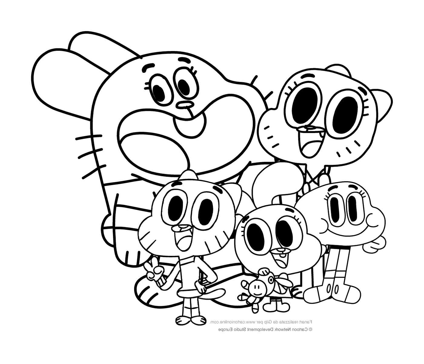   Famille de personnages animés 