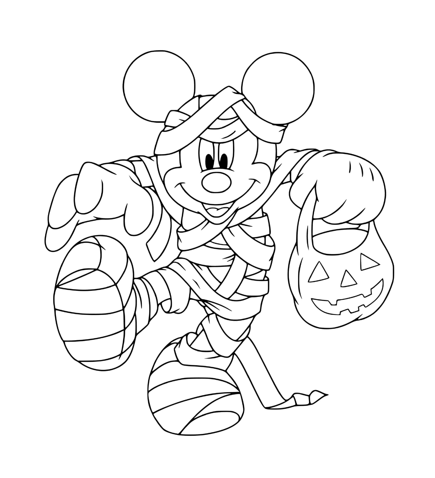   Mickey Mouse en costume effrayant 