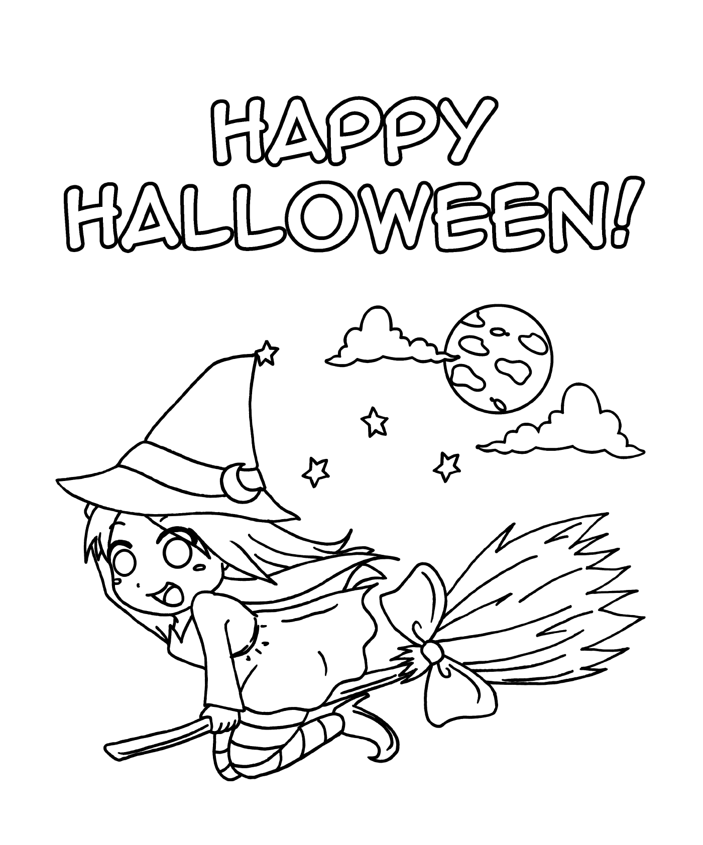   sorcière manga joyeux Halloween 