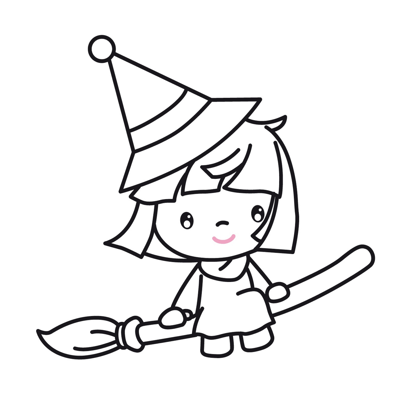   apprentie sorcière portant un chapeau de fête 