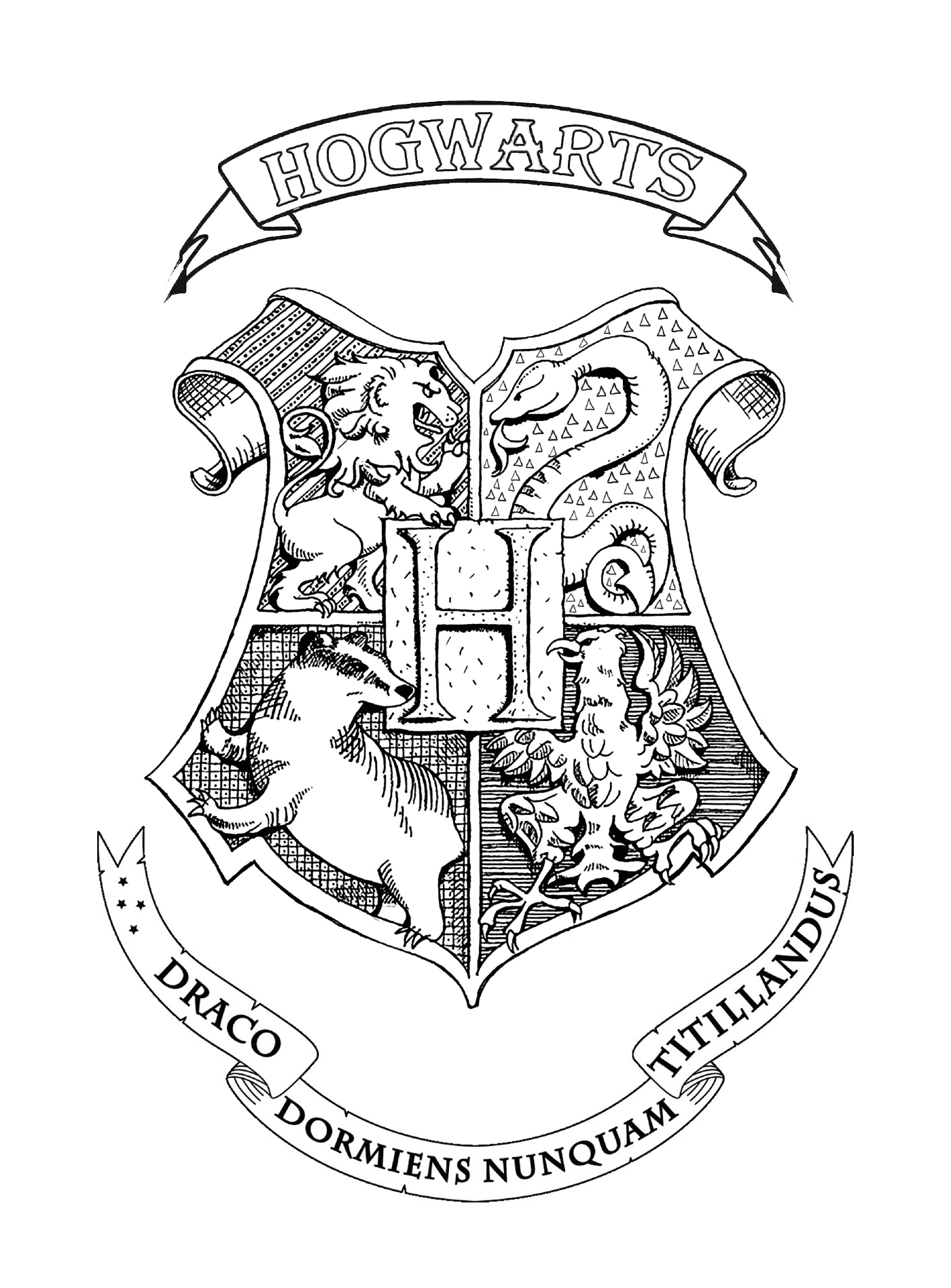   Emblème de Poudlard, Harry Potter 