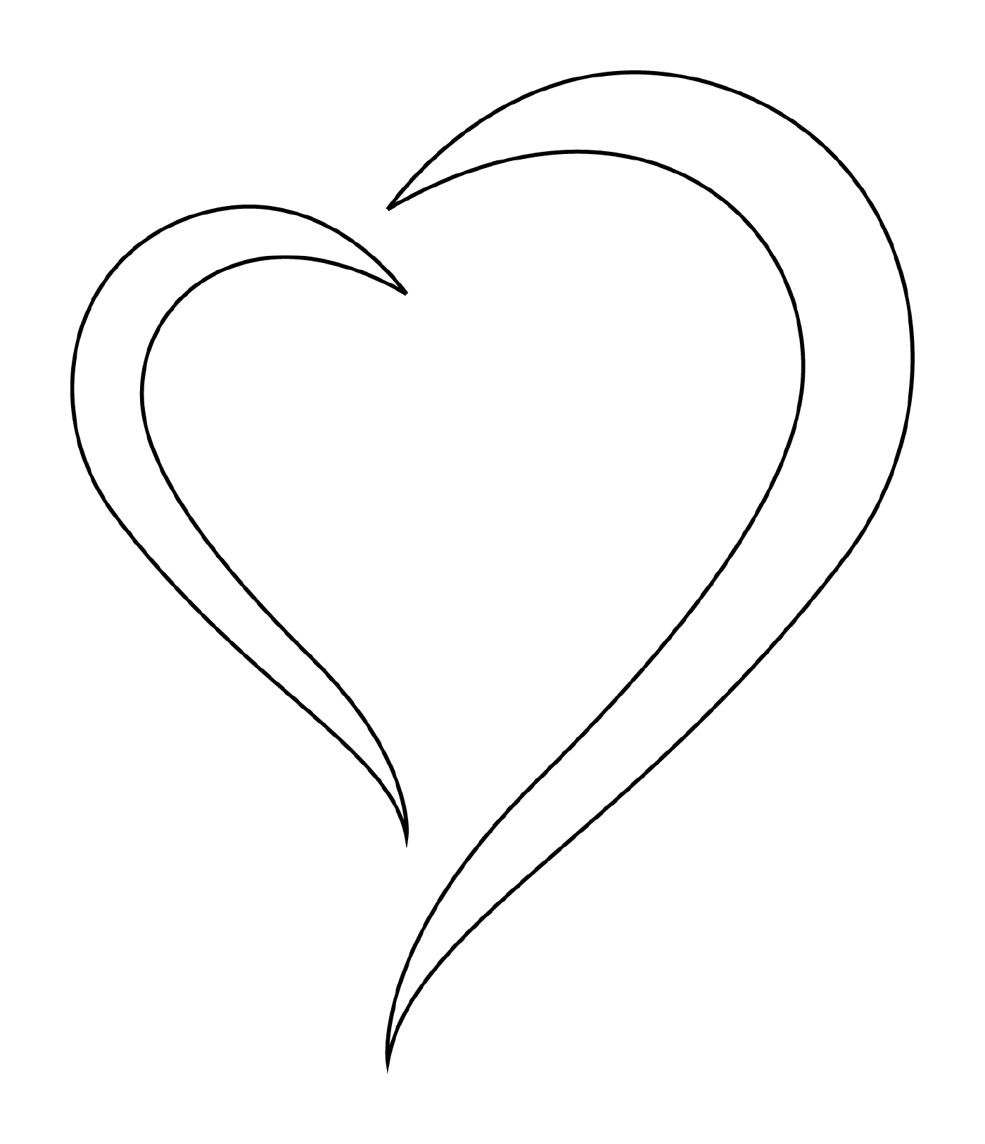   Design stylisé d'un cœur élégant 