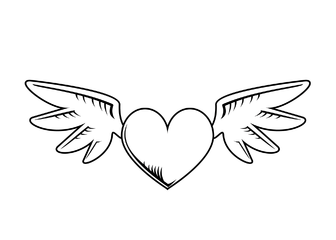  Cœur avec des ailes pour la Saint-Valentin 