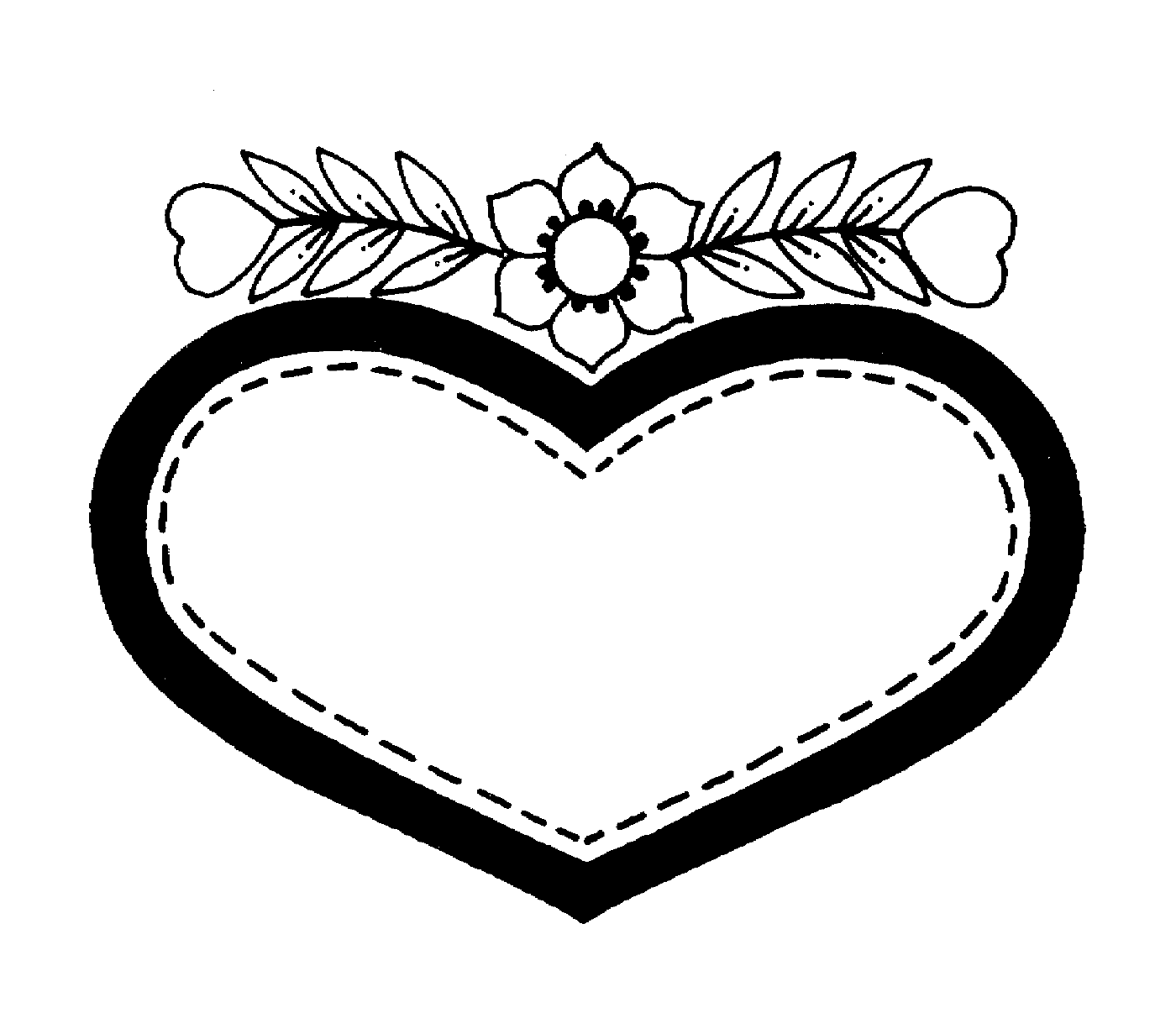   Cœur de la Saint-Valentin avec une fleur délicate 
