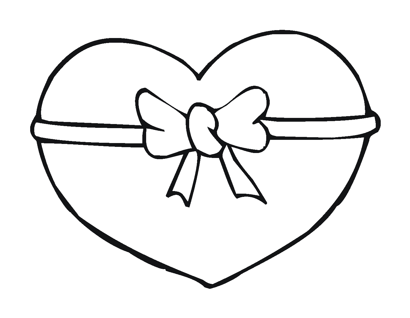   Un cœur avec un nœud 