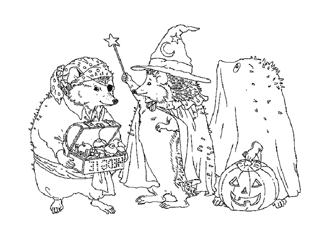   Les hérissons fêtent Halloween 