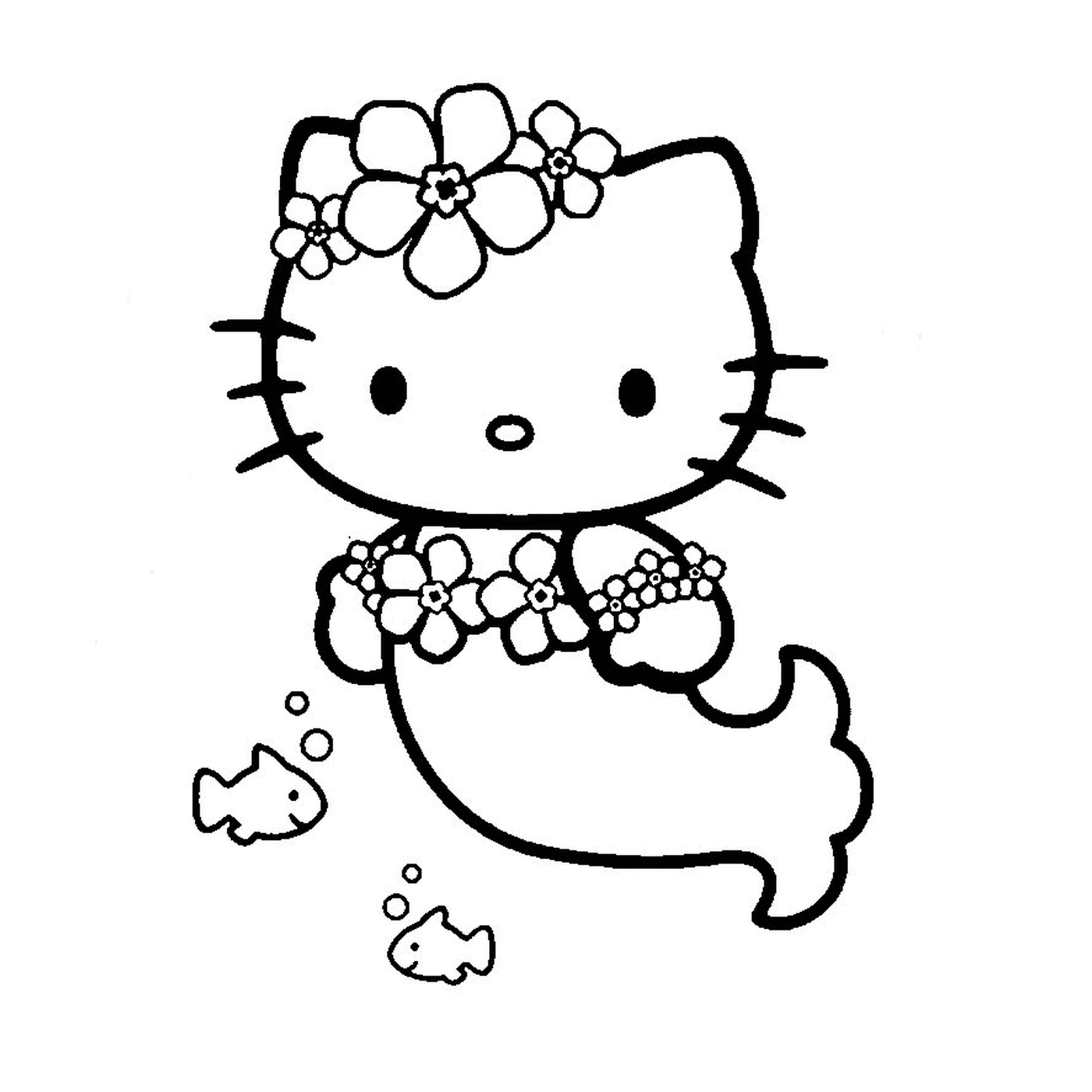   Hello Kitty en sirène 