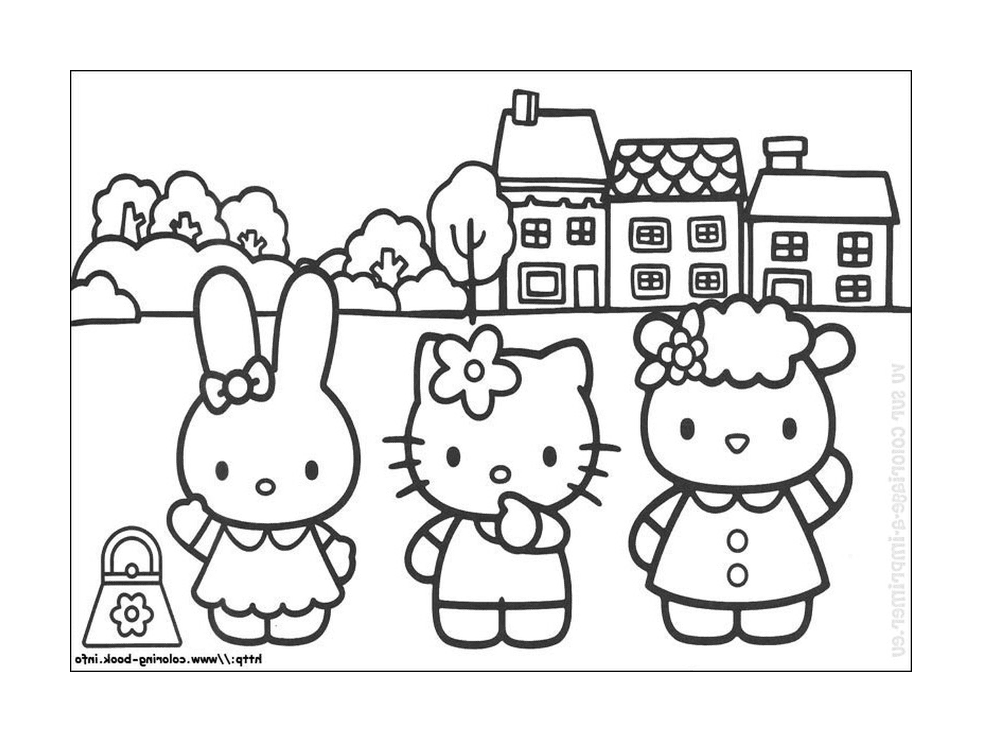   Hello Kitty et ses amis à colorier 