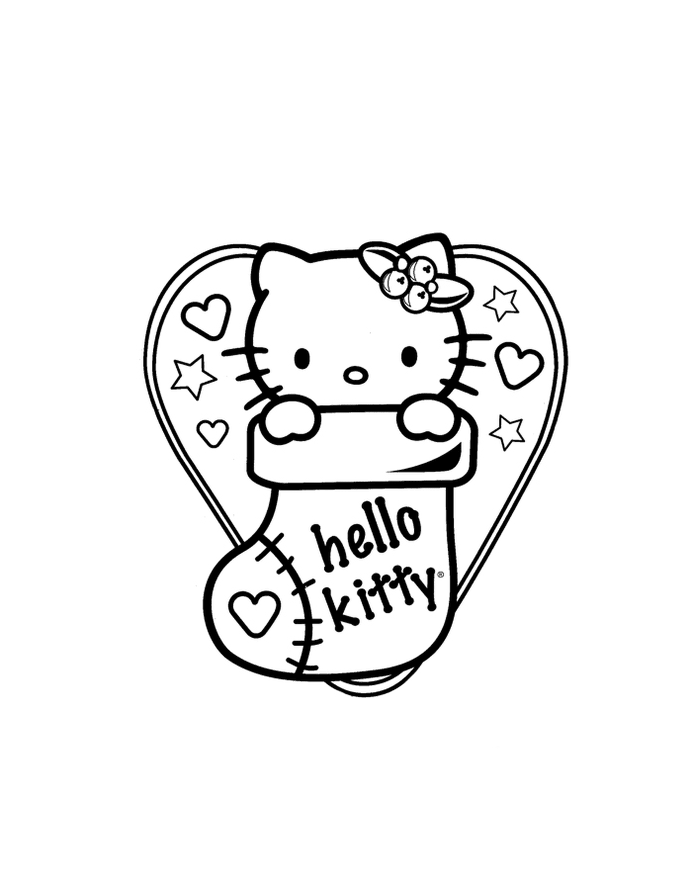   Une chaussette de Noël Hello Kitty 