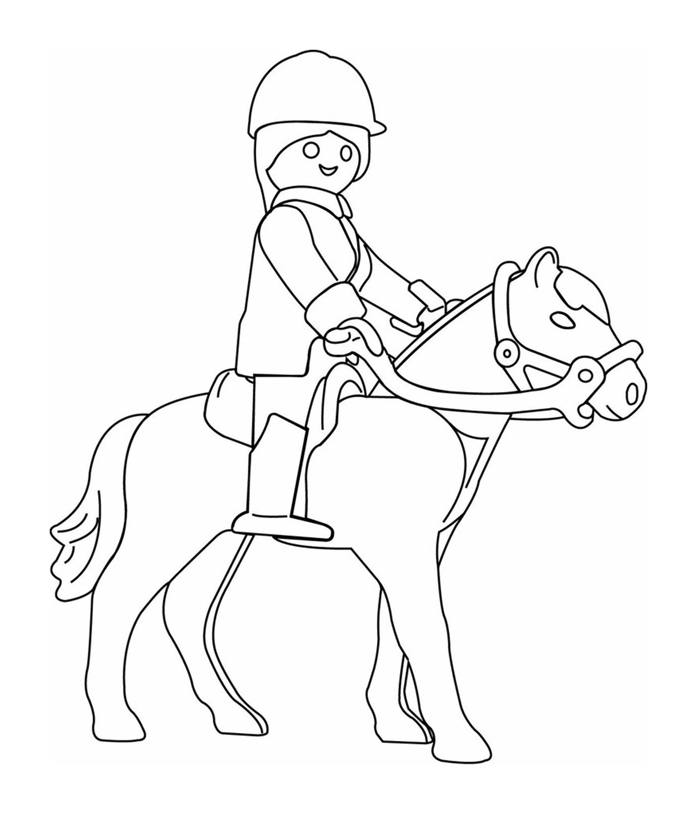   Une personne à cheval 