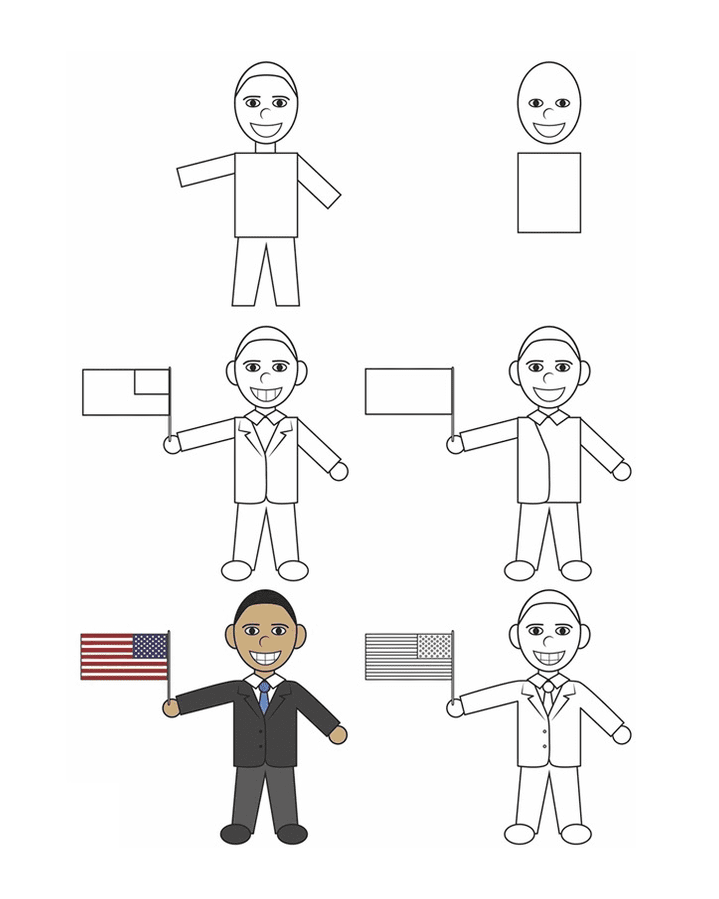   Comment dessiner Barack Obama 