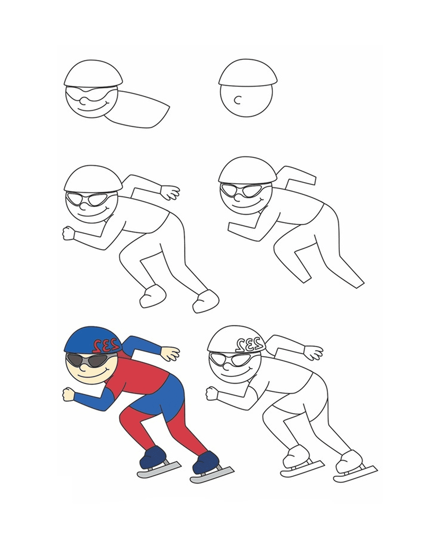   Comment dessiner le patinage de vitesse 