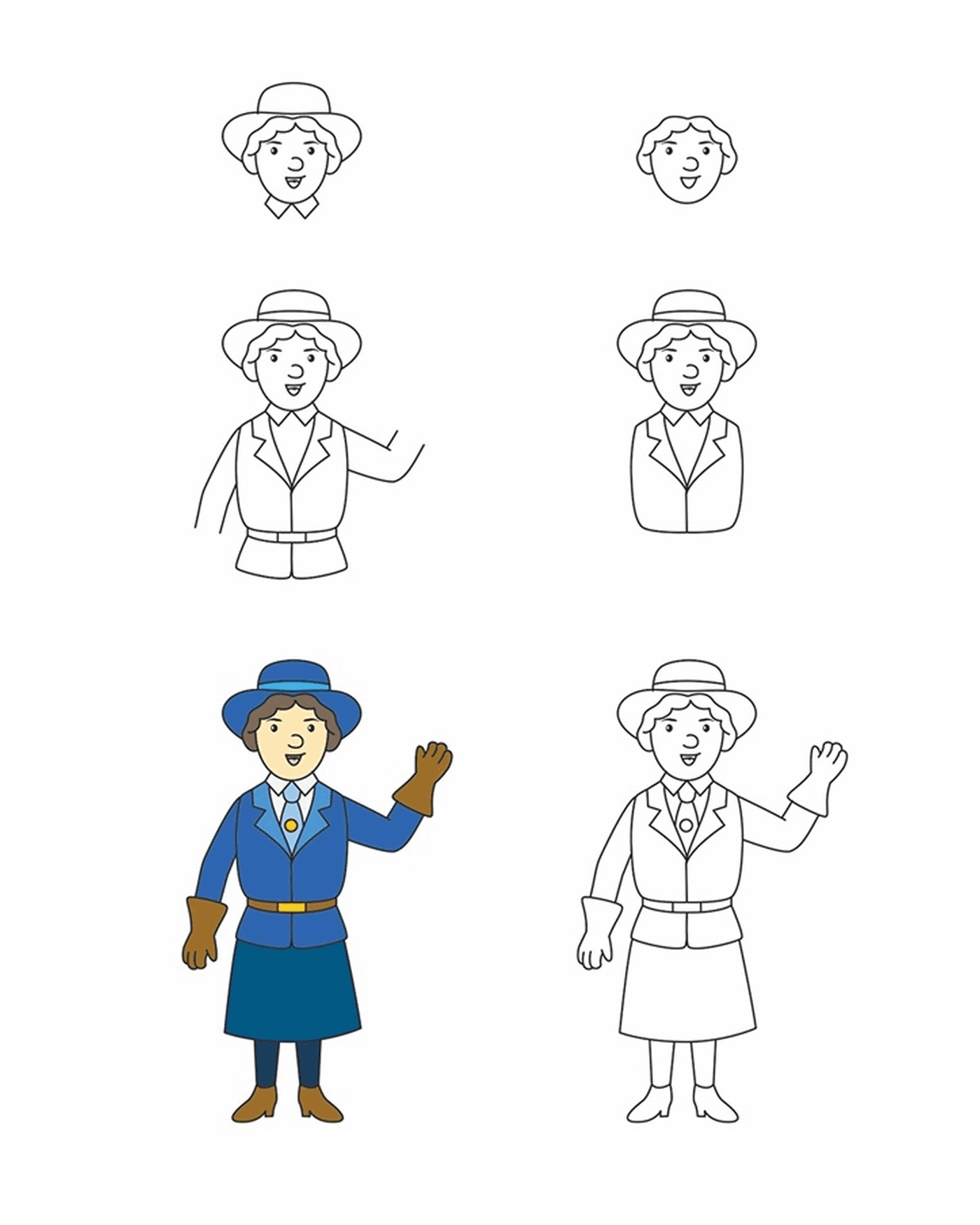   Comment dessiner Agnes Baden-Powell 