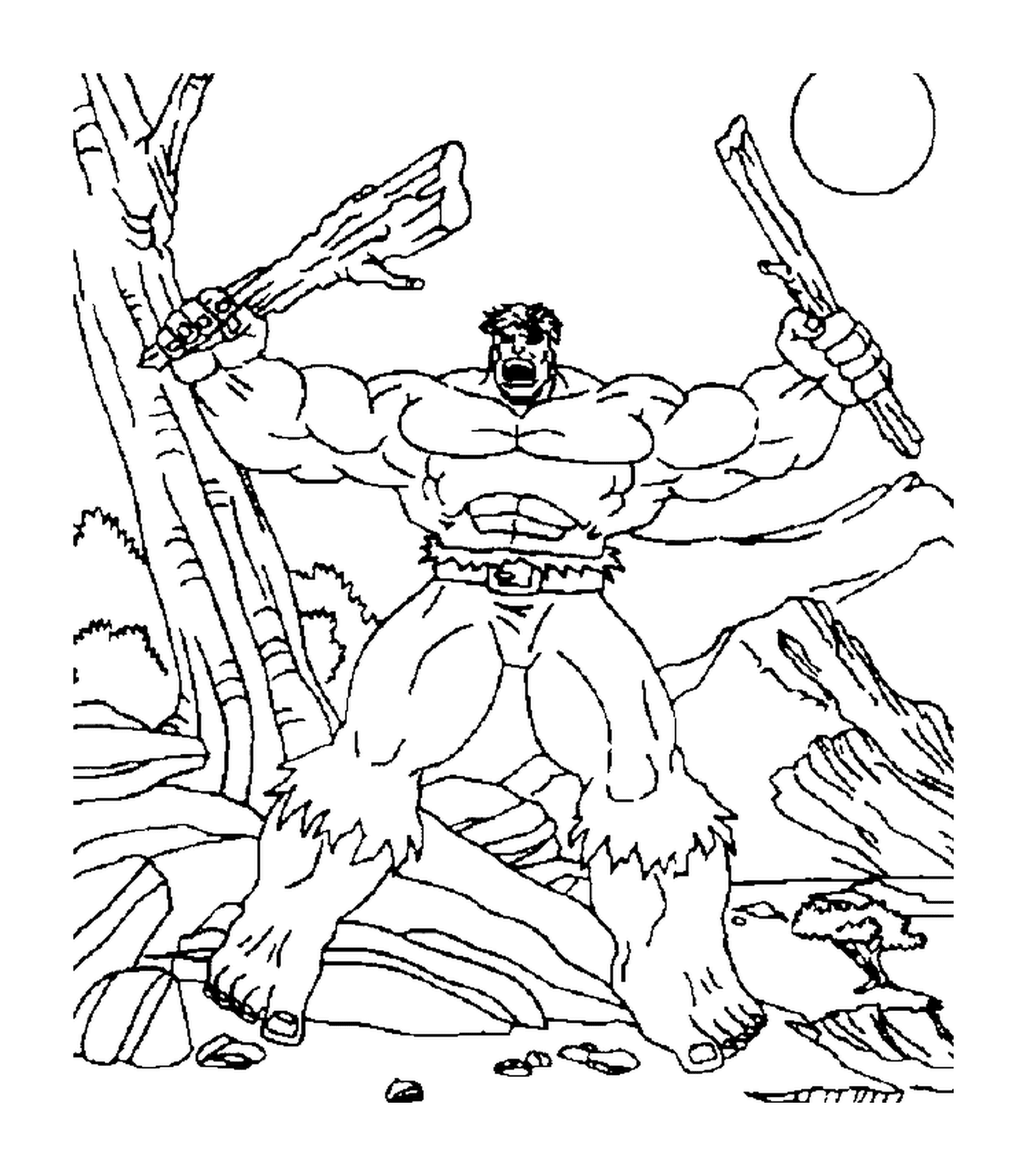   Hulk brisant une branche 