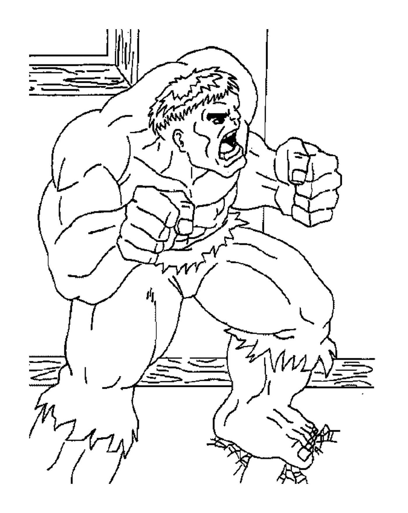   Hulk tenant un poing 