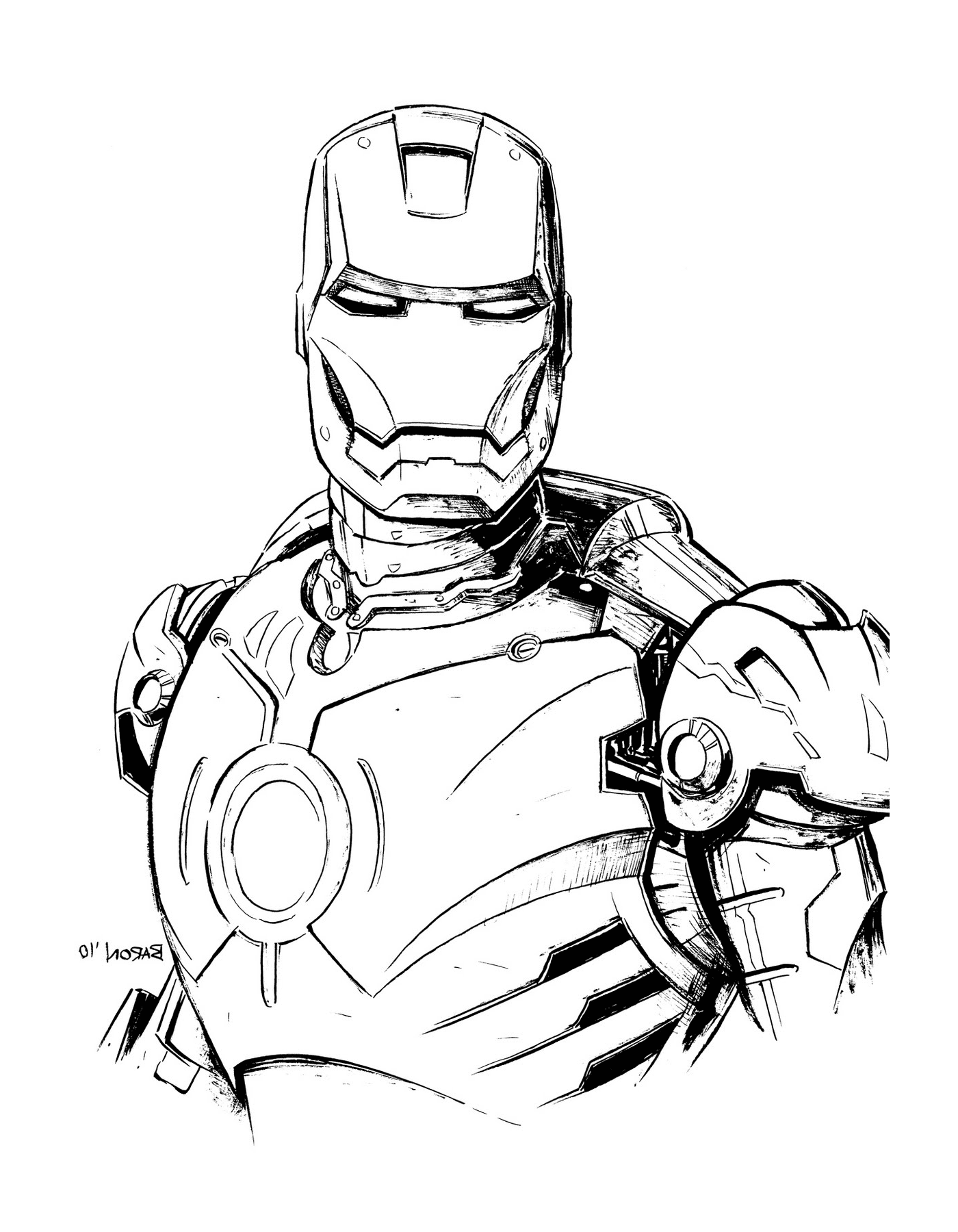   Homme en armure Iron Man 