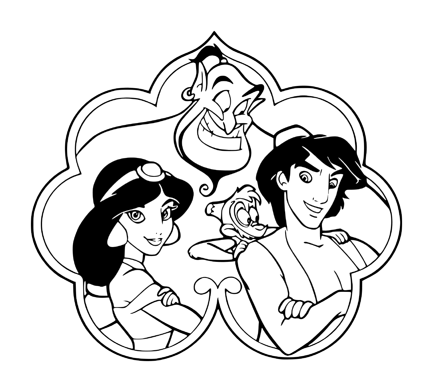   Aladdin, Jasmine et le Génie 