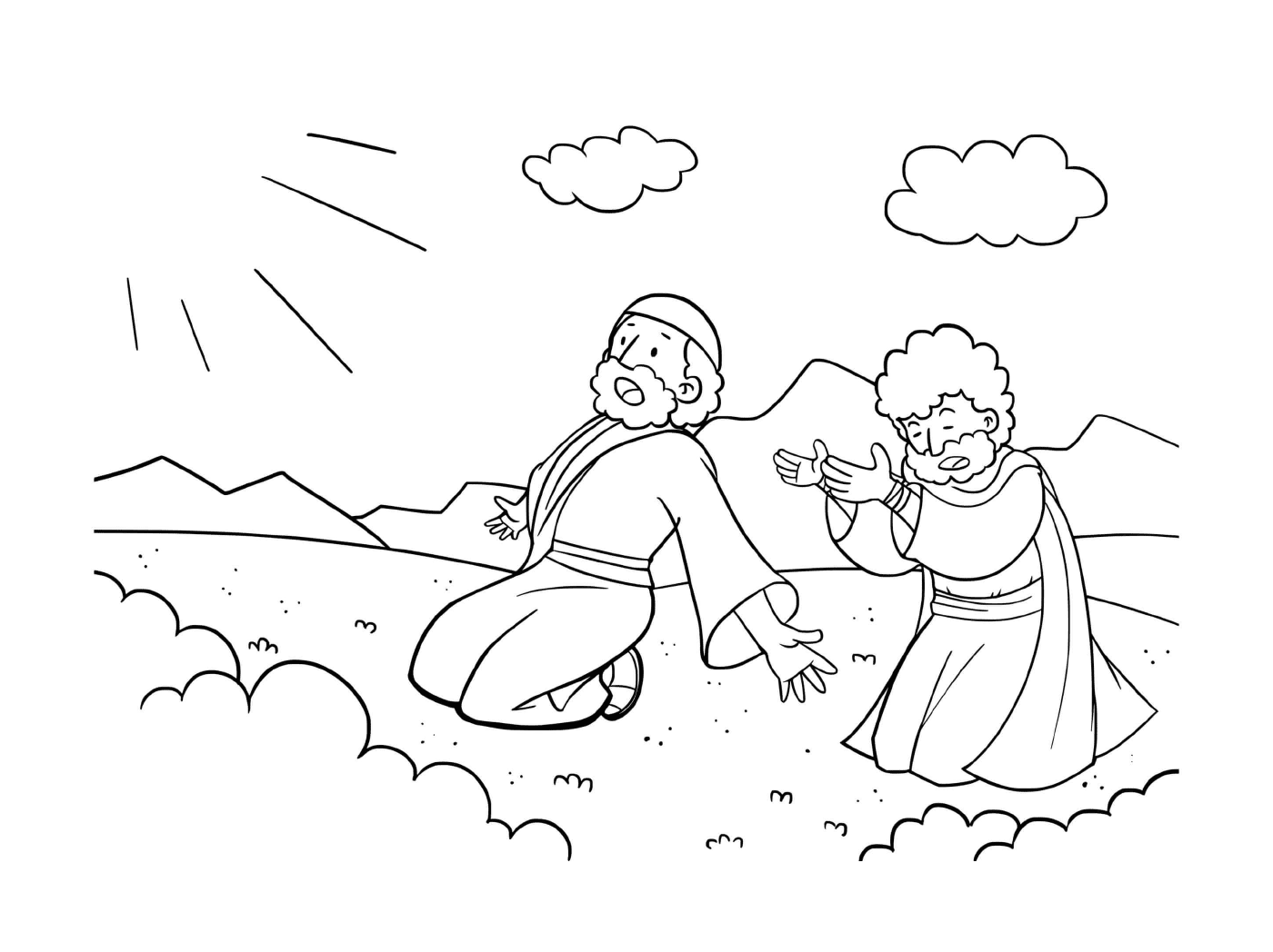   Rocher de Moïse, homme et femme 