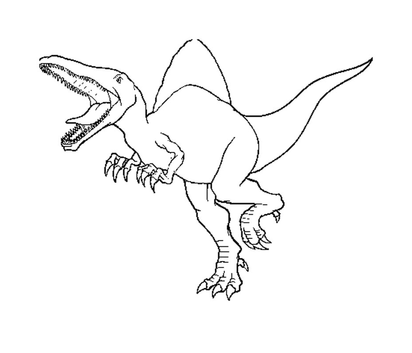   Spinosaurus de Jurassic Park, silhouette imposante 