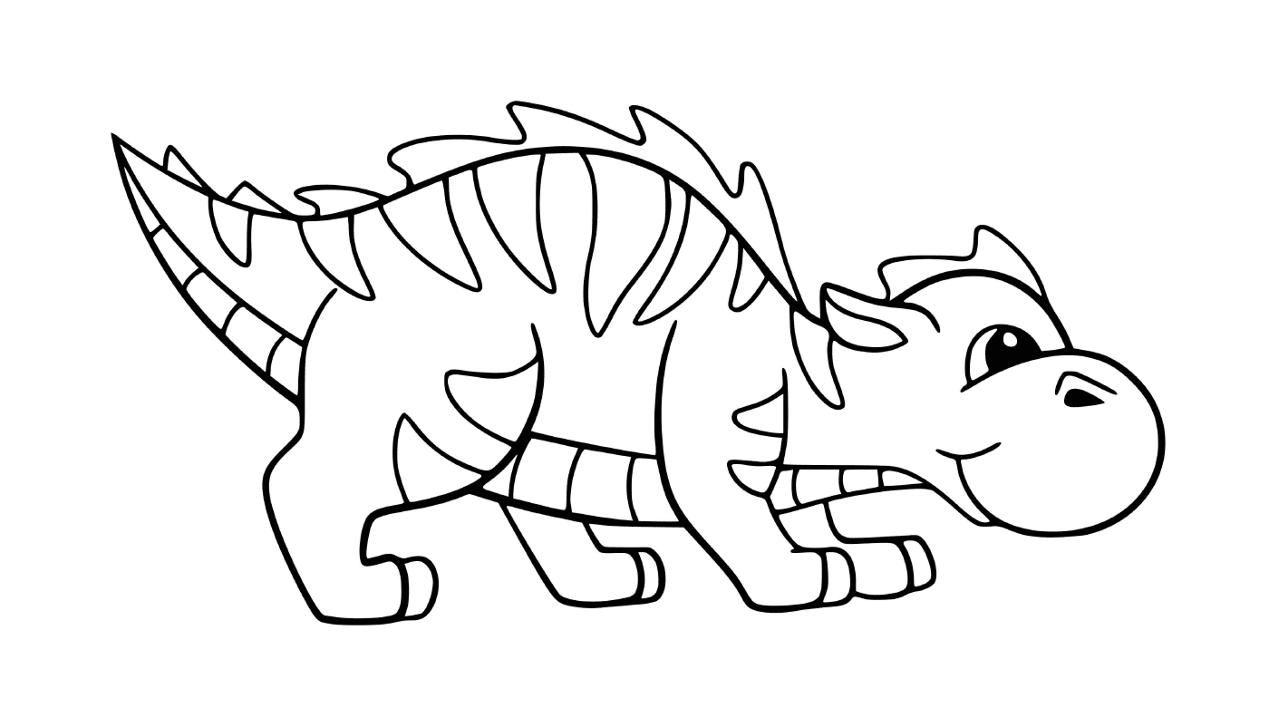   Un dinosaure amusant pour les enfants à dessiner 