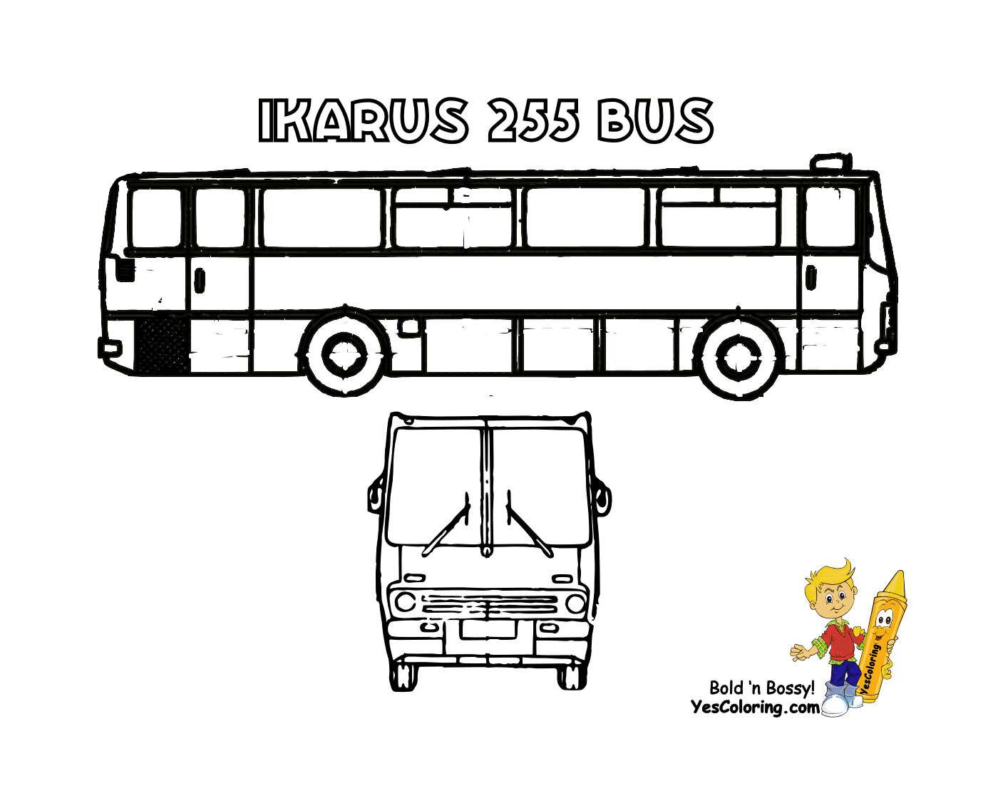   Un bus et une voiture se trouvent côte à côte 