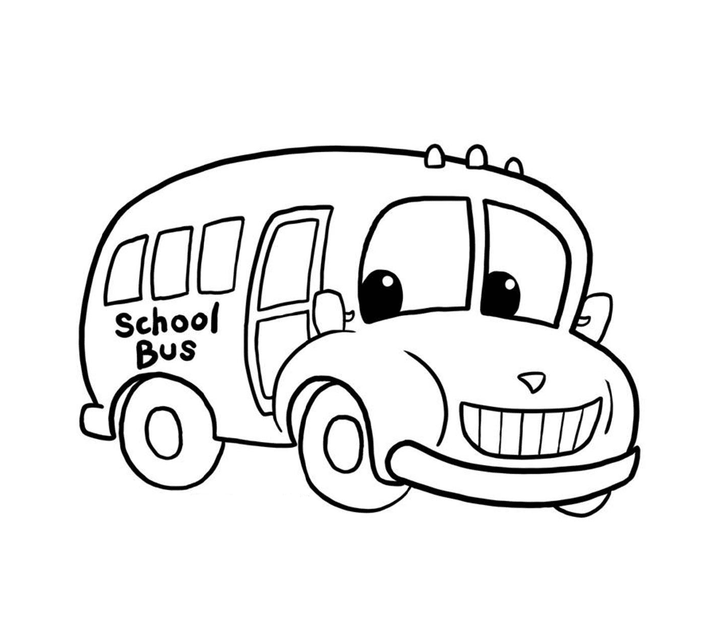   Un bus scolaire transporte les enfants 