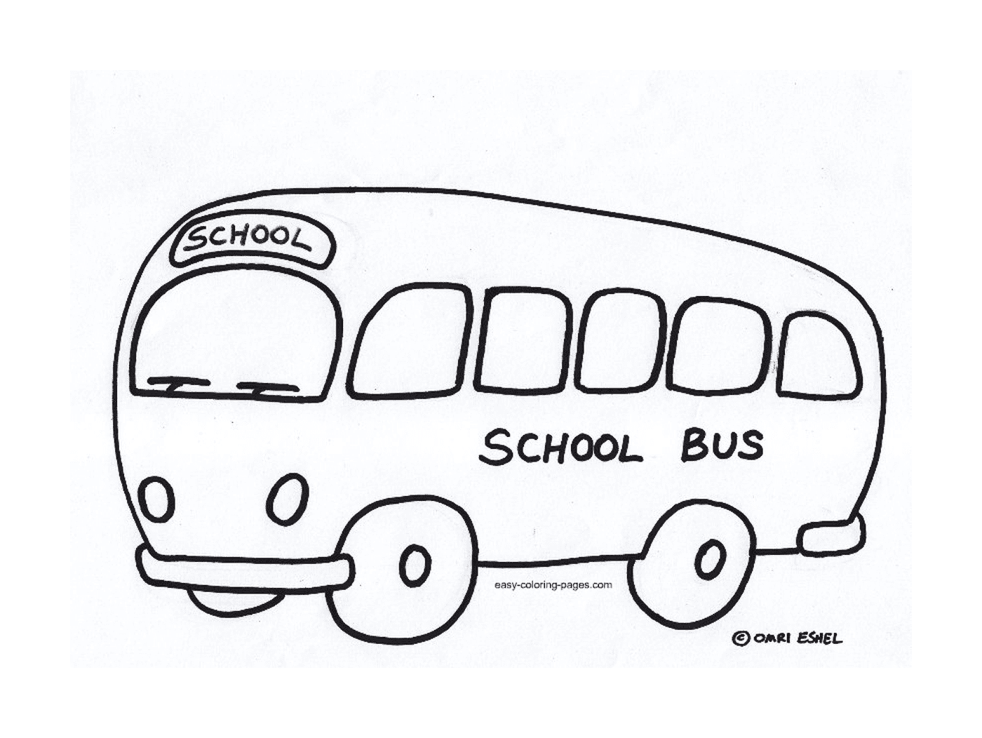  Un bus scolaire se déplace 