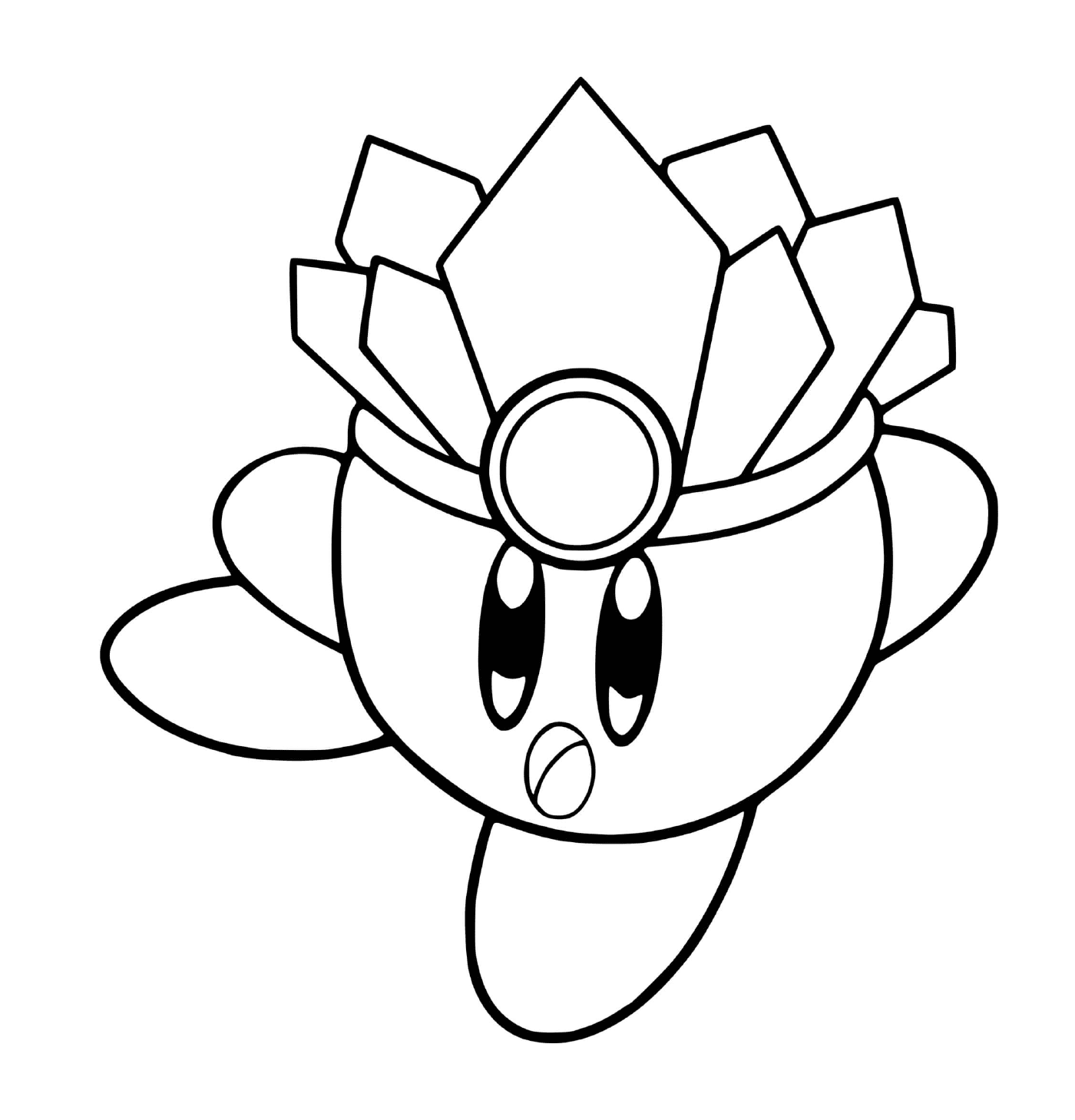   Kirby avec une couronne mignonne 