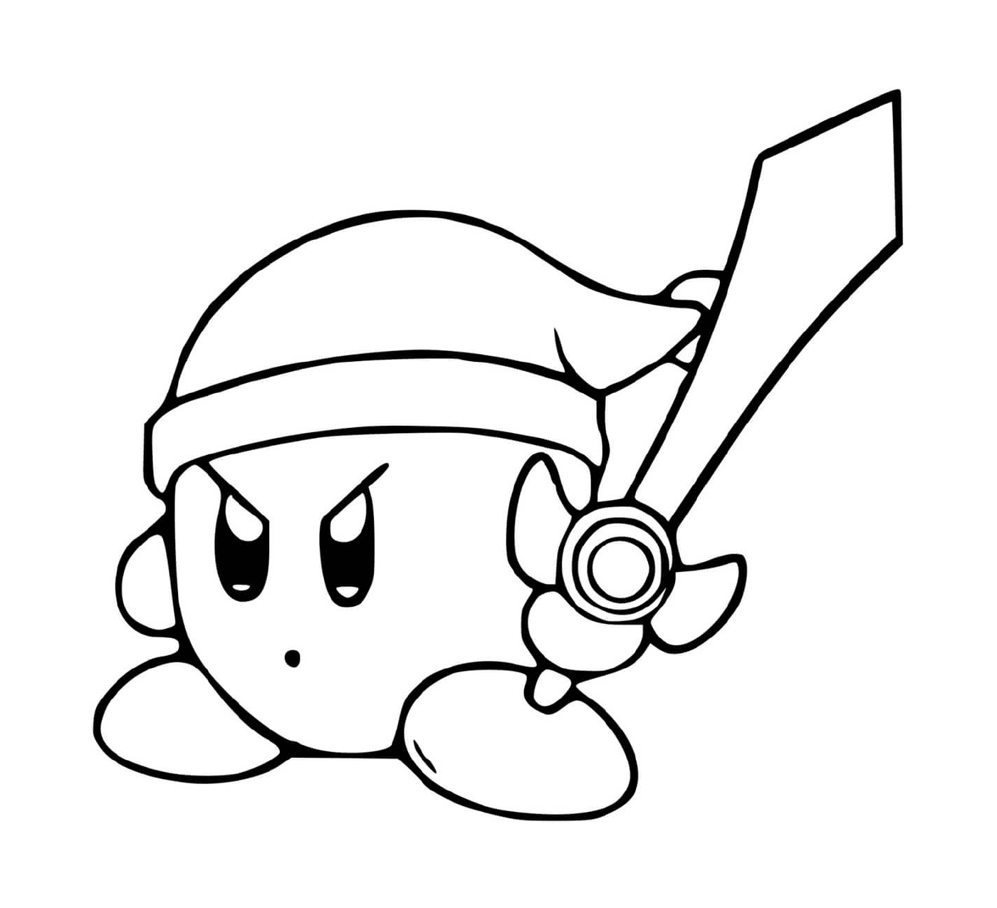   Kirby en mode Zelda avec épée 