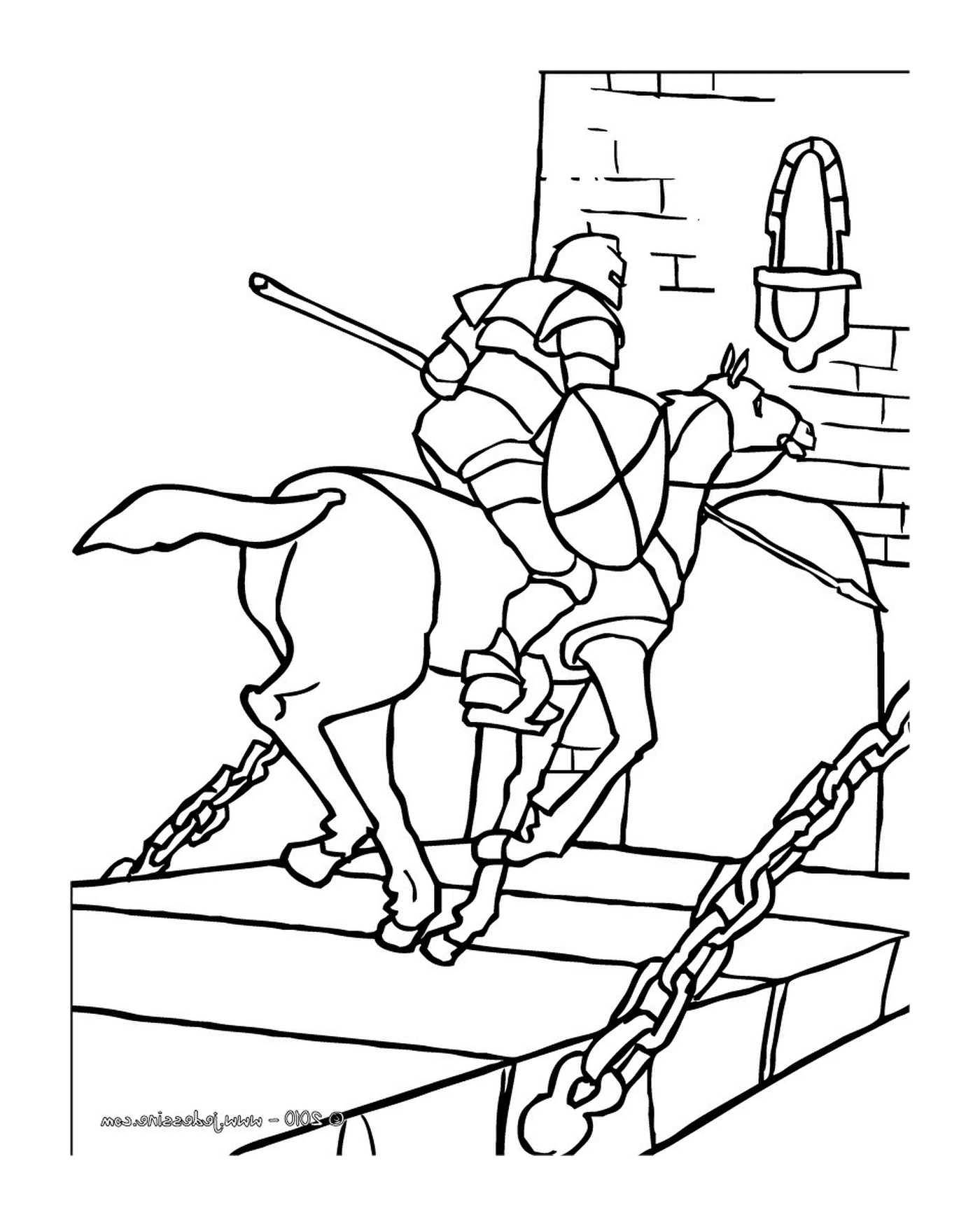   Un homme à cheval sur une rampe 