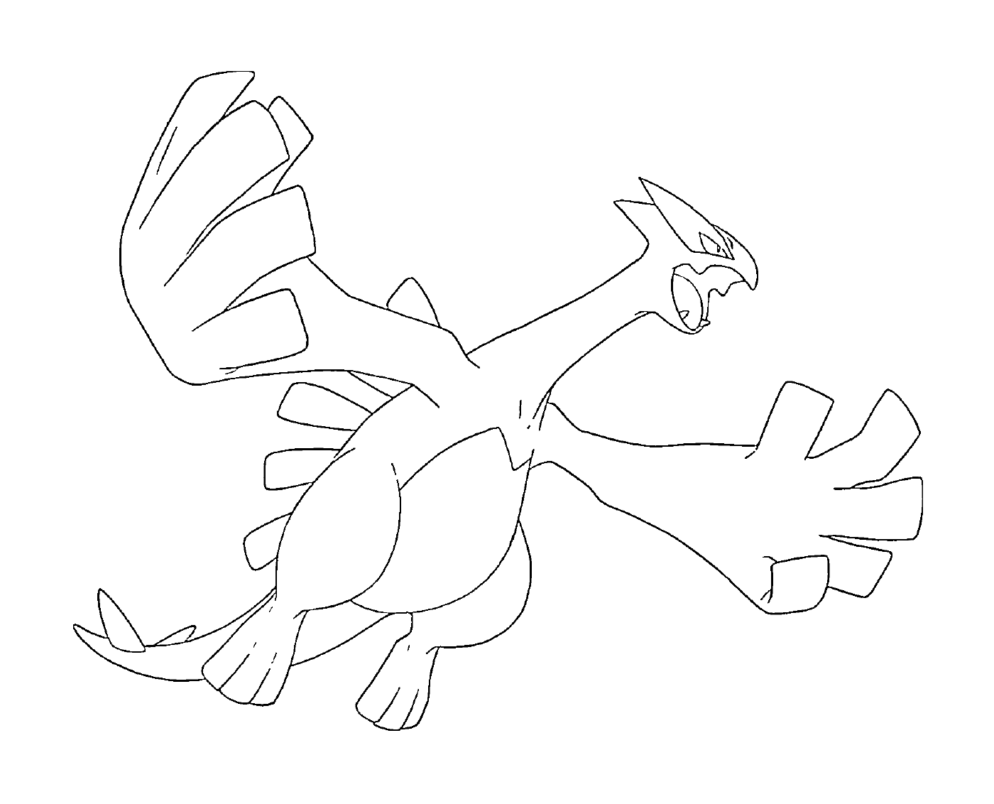   Lugia Pokémon dessiné élégant 