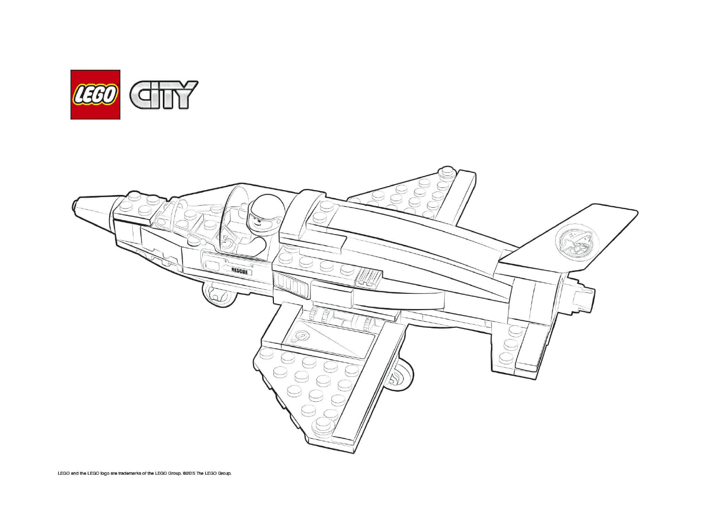   Transporteur de jet d'entraînement de sauvetage Lego City 