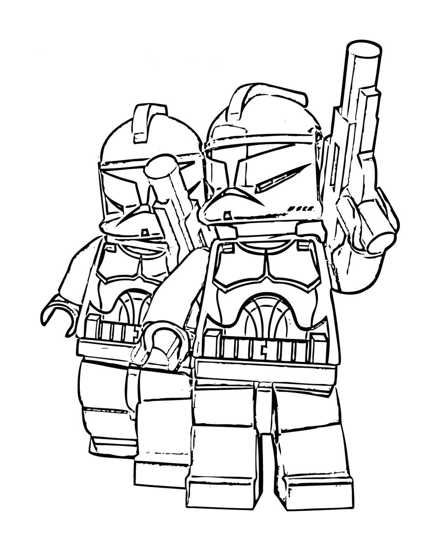   Deux personnages de Star Wars en Lego 