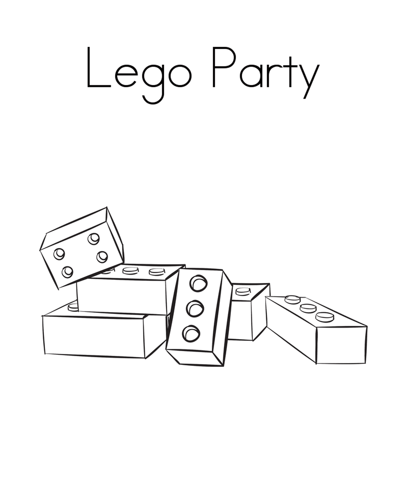   Blocs Lego alignés les uns à côté des autres 