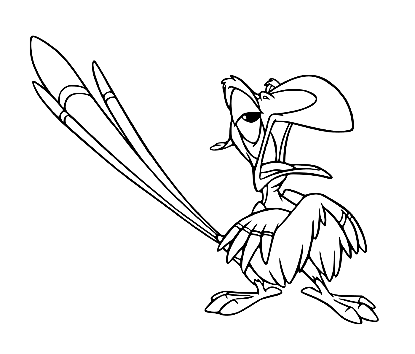   Zazu, personnage animé du Roi Lion de Disney 