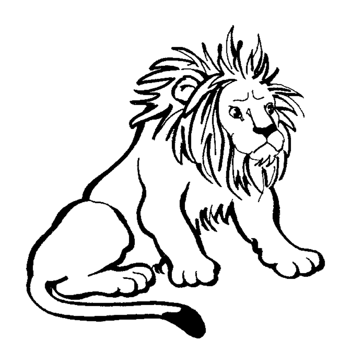   Roi de la jungle, puissant lion 