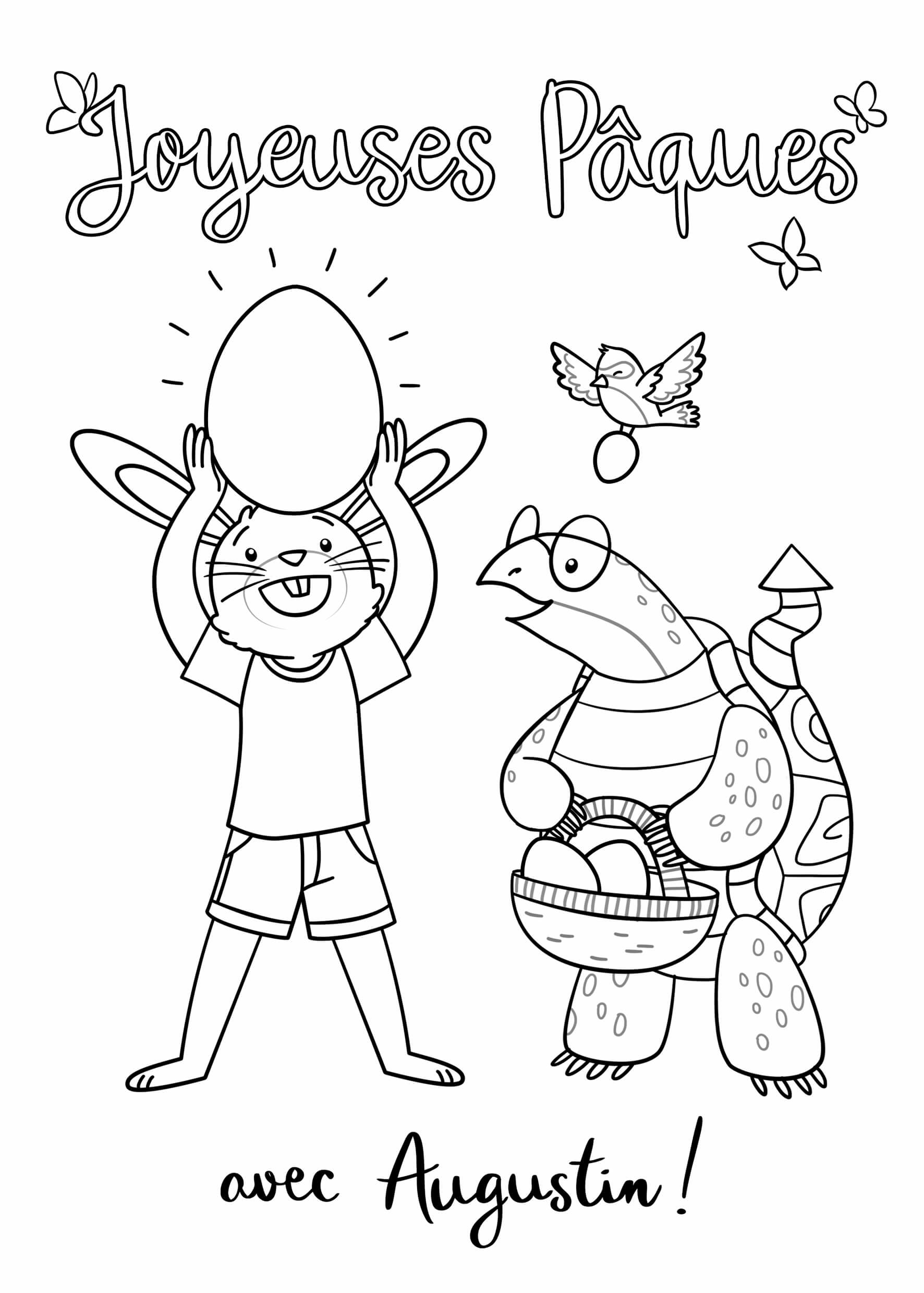   Adulte tenant un œuf et une tortue 