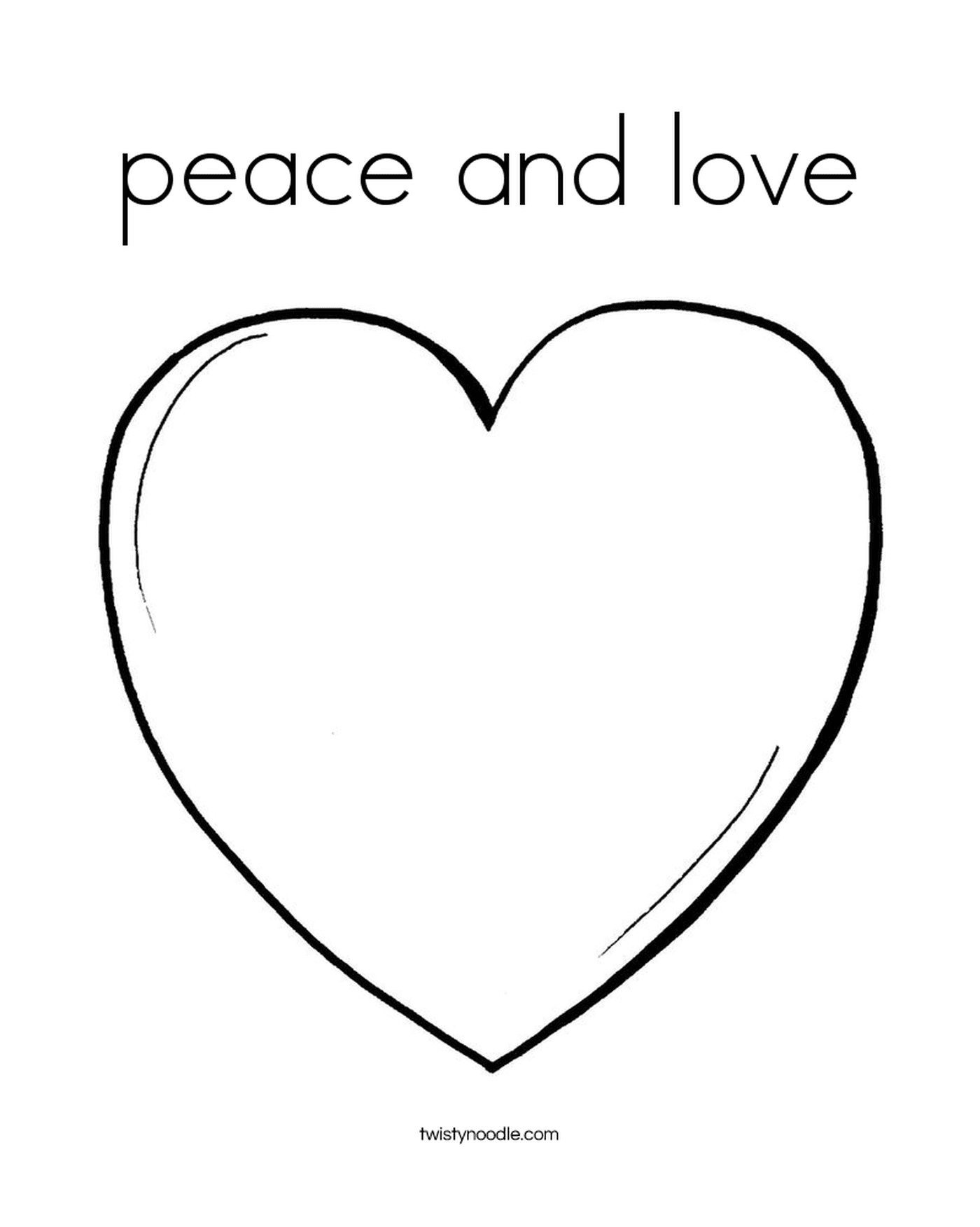   Un cœur de paix et d'amour 